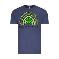 Vintage Denim Happy St. Patrick's Day rainbow Vintage Tee - OliviaCreatesArt