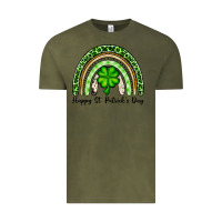 Vintage Olive Happy St. Patrick's Day rainbow Vintage Tee - OliviaCreatesArt
