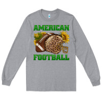 Heather Grey american football Long Sleeve Tee - BundleAndBundleShop