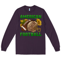 Plum american football Long Sleeve Tee - BundleAndBundleShop