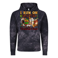 Cloud Black i run on coffee and christmas cheer Vintage Hoodie - FaDigitalArtStudio