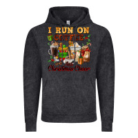 Vintage Black i run on coffee and christmas cheer Vintage Hoodie - FaDigitalArtStudio