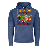 Vintage Denim i run on coffee and christmas cheer Vintage Hoodie - FaDigitalArtStudio