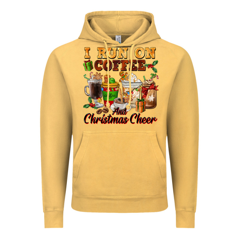 I Run On Coffee And Christmas Cheer Vintage Hoodie by FaDigitalArtStudio | Teevron