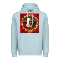 Blue Mist christmas holstein calf face Premium Hoodie - LillyAllenDesigns