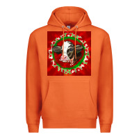 Carrot christmas holstein calf face Premium Hoodie - LillyAllenDesigns