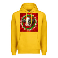 Lemon christmas holstein calf face Premium Hoodie - LillyAllenDesigns