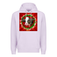 Lilac christmas holstein calf face Premium Hoodie - LillyAllenDesigns