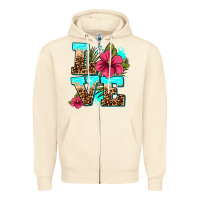 Sandshell love summer with flowers Zipper Hoodie - AdoDesignShop