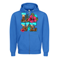 True Royal love summer with flowers Zipper Hoodie - AdoDesignShop