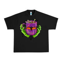 Black Halloween Coffee Cup With Hands Urban Heavy Tee - FaDigitalArtStudio