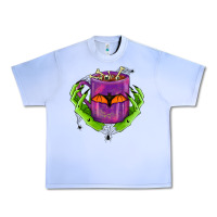 Grape Ice Halloween Coffee Cup With Hands Urban Heavy Tee - FaDigitalArtStudio