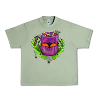 Oil Green Halloween Coffee Cup With Hands Urban Heavy Tee - FaDigitalArtStudio
