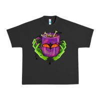 Pigment Black Halloween Coffee Cup With Hands Urban Heavy Tee - FaDigitalArtStudio