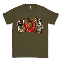 Army Green joy Classic Tee - CowGirlArtShop