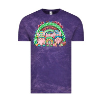 Cloud Purple Easter gnomes rainbow Vintage Tee - OliviaCreatesArt