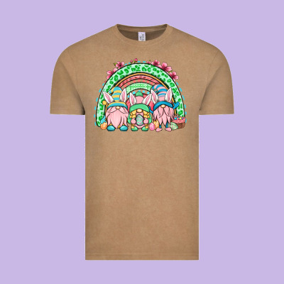 Easter Gnomes Rainbow Vintage Tee Designed By Oliviacreatesart