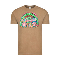 Vintage Coffee Easter gnomes rainbow Vintage Tee - OliviaCreatesArt