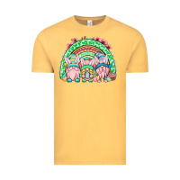 Vintage Mustard Easter gnomes rainbow Vintage Tee - OliviaCreatesArt