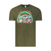 Vintage Olive Easter gnomes rainbow Vintage Tee - OliviaCreatesArt