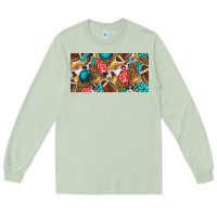 Matcha american  football with turquoise license plate Long Sleeve Tee - BundleAndBundleShop