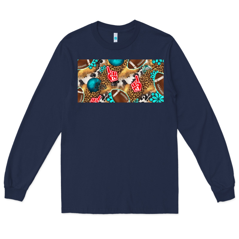 American  Football With Turquoise License Plate Long Sleeve Tee by BundleAndBundleShop | Teevron