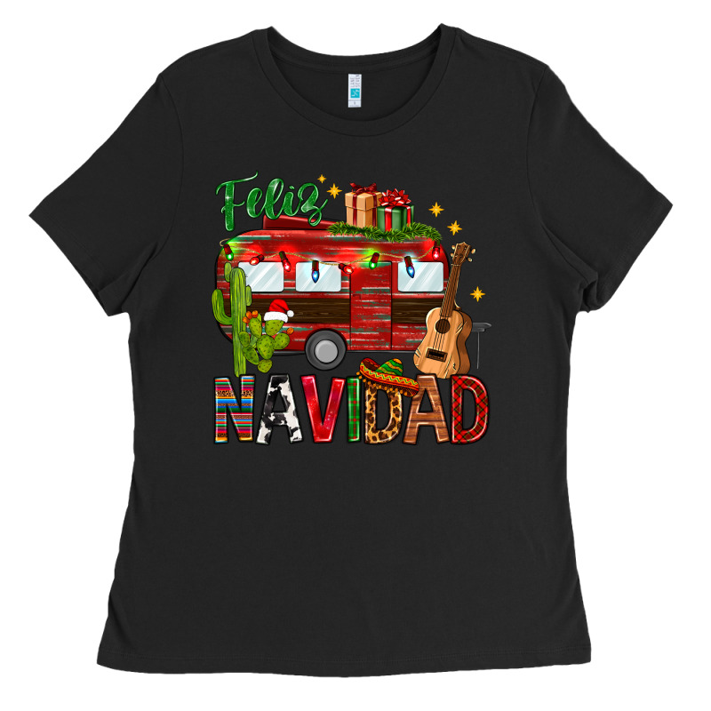 Feliz Navidad Christmas Mexico Ladies Tee by HowdyJamesFarm | Teevron
