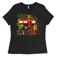 Black Feliz Navidad Christmas Mexico Ladies Tee - HowdyJamesFarm