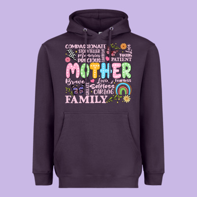 Retro Mother Heavyweight Hoodie Designed By Jahusdesignshop