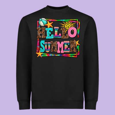 Hello Summer Heavyweight Sweatshirt Designed By Adodesignshop