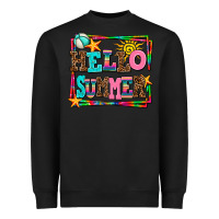 Black hello summer Heavyweight Sweatshirt - AdoDesignShop