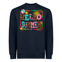 Navy hello summer Heavyweight Sweatshirt - AdoDesignShop