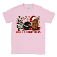 Bubblegum Pink merry christmas heifer cow gnomies Classic Tee - CowGirlArtShop