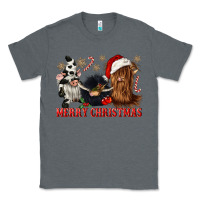 Charcoal Heather merry christmas heifer cow gnomies Classic Tee - CowGirlArtShop
