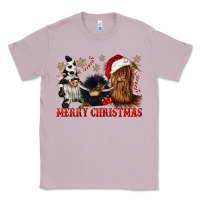 Lilac merry christmas heifer cow gnomies Classic Tee - CowGirlArtShop