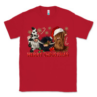 Red merry christmas heifer cow gnomies Classic Tee - CowGirlArtShop