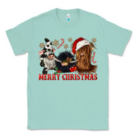 Seafoam merry christmas heifer cow gnomies Classic Tee - CowGirlArtShop