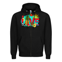 Black love summer fruit and sun Zipper Hoodie - AdoDesignShop