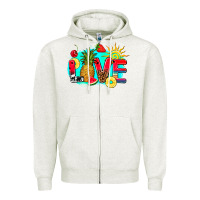 Oatmeal Heather love summer fruit and sun Zipper Hoodie - AdoDesignShop