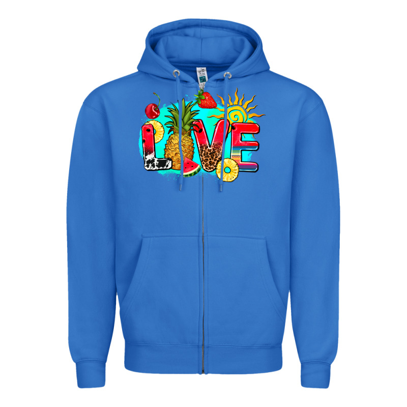 Love Summer Fruit And Sun Zipper Hoodie by AdoDesignShop | Teevron