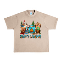 French Oak Happy Camper Coffee Cups Urban Heavy Tee - FaDigitalArtStudio