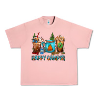 Salmon Happy Camper Coffee Cups Urban Heavy Tee - FaDigitalArtStudio