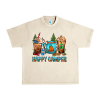 Sandshell Happy Camper Coffee Cups Urban Heavy Tee - FaDigitalArtStudio