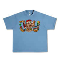 Pebble Blue Cockapoo Christmas Joy Urban Heavy Tee - RanaPortraitStore