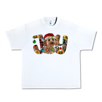 White Cockapoo Christmas Joy Urban Heavy Tee - RanaPortraitStore