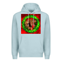 Blue Mist christmas red angus calf Premium Hoodie - LillyAllenDesigns