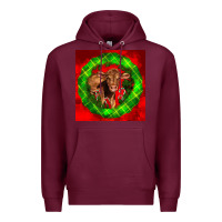 Burgundy christmas red angus calf Premium Hoodie - LillyAllenDesigns