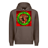 Coffee christmas red angus calf Premium Hoodie - LillyAllenDesigns
