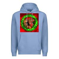Colony Blue christmas red angus calf Premium Hoodie - LillyAllenDesigns