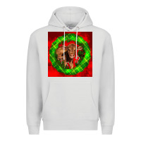 Dove Grey christmas red angus calf Premium Hoodie - LillyAllenDesigns